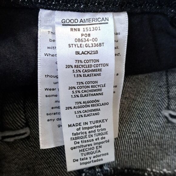 Good American Good Legs Sculpting Style# GL336BT Color Black 218 Size 8 - Picture 8 of 10